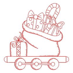 Redwork Christmas Train 02(Lg) machine embroidery designs