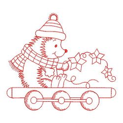 Redwork Christmas Train 10(Md) machine embroidery designs
