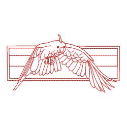 Redwork Sulphur-Crested Parrots 09(Lg) machine embroidery designs