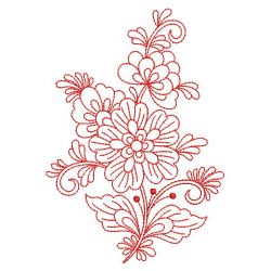 Redwork Rosemaling Flowers 1(Sm) machine embroidery designs