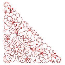 Redwork Rosemaling Flowers 1 03(Sm) machine embroidery designs