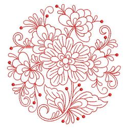 Redwork Rosemaling Flowers 1 10(Lg)