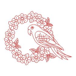 Redwork Sun Conure Parrots 07(Lg) machine embroidery designs
