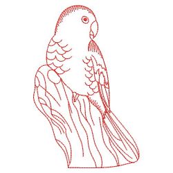 Redwork Sun Conure Parrots 08(Lg) machine embroidery designs
