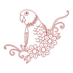 Redwork Sun Conure Parrots 15(Lg) machine embroidery designs