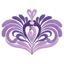 Heirloom Purple Peacock 02(Md) machine embroidery designs