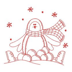 Redwork Winter Birds 08(Sm) machine embroidery designs