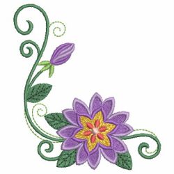 Heirloom Purple Flowers 04 machine embroidery designs