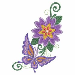 Heirloom Purple Flowers 08 machine embroidery designs