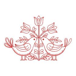 Redwork Dutch Folk Art 1 03(Sm)