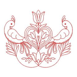 Redwork Dutch Folk Art 1 07(Sm) machine embroidery designs