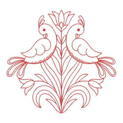Redwork Dutch Folk Art 1 10(Sm)