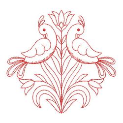 Redwork Dutch Folk Art 1 10(Md) machine embroidery designs