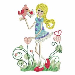 Valentine Girl machine embroidery designs
