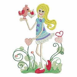 Valentine Girl 01 machine embroidery designs