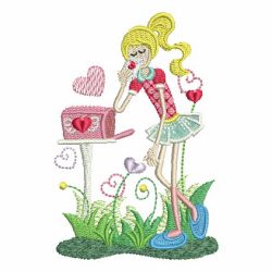 Valentine Girl 06 machine embroidery designs