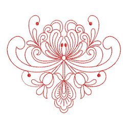Redwork Rosemaling Flowers 2 05(Md) machine embroidery designs