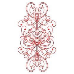 Redwork Rosemaling Flowers 2 06(Lg) machine embroidery designs
