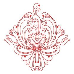 Redwork Rosemaling Flowers 2 09(Lg) machine embroidery designs
