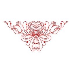 Redwork Rosemaling Flowers 2 10(Lg)
