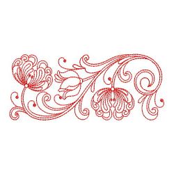 Redwork Rosemaling Flowers 2 11(Sm) machine embroidery designs