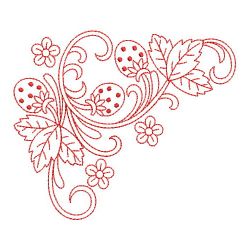 Redwork Heirloom Strawberries(Lg) machine embroidery designs