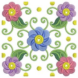 Rag Flower Square 05 machine embroidery designs