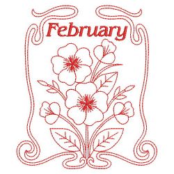 Redwork Art Nouveau Flowers 02(Md)