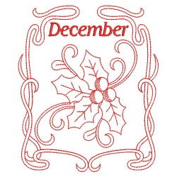 Redwork Art Nouveau Flowers 12(Md)