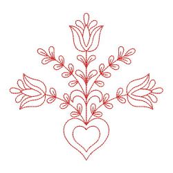 Redwork Dutch Folk Art 2 02(Md) machine embroidery designs