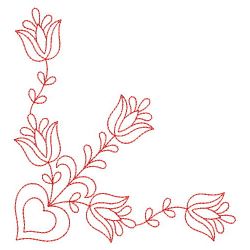 Redwork Dutch Folk Art 2 04(Sm) machine embroidery designs