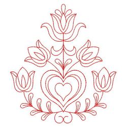 Redwork Dutch Folk Art 2 11(Sm) machine embroidery designs