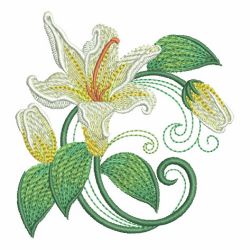 Heirloom Colorful Lily 01 machine embroidery designs