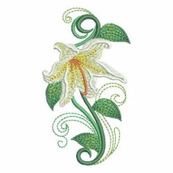 Heirloom Colorful Lily 02 machine embroidery designs