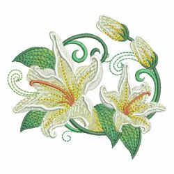 Heirloom Colorful Lily 03 machine embroidery designs