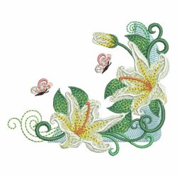Heirloom Colorful Lily 08 machine embroidery designs