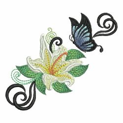 Heirloom Colorful Lily 11 machine embroidery designs