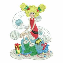 Christmas Girls 03 machine embroidery designs