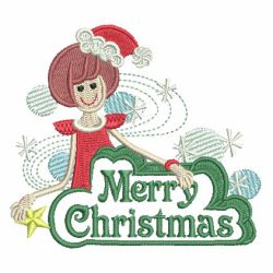 Christmas Girls 04 machine embroidery designs