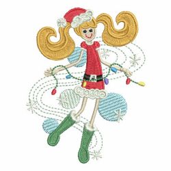 Christmas Girls 05 machine embroidery designs