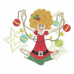 Christmas Girls 08 machine embroidery designs