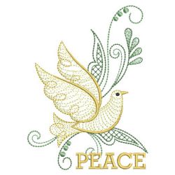 Coil Peace Doves 01(Sm) machine embroidery designs