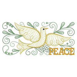 Coil Peace Doves 02(Sm) machine embroidery designs