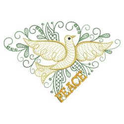 Coil Peace Doves 03(Sm) machine embroidery designs