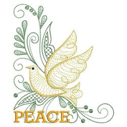 Coil Peace Doves 04(Sm) machine embroidery designs