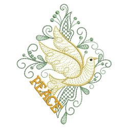 Coil Peace Doves 06(Sm) machine embroidery designs
