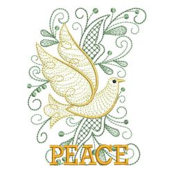 Coil Peace Doves 08(Sm) machine embroidery designs