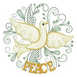 Coil Peace Doves 09(Md) machine embroidery designs