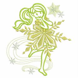 Cute Snow Girl 06(Md) machine embroidery designs