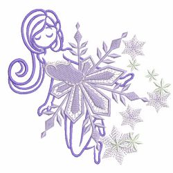 Cute Snow Girl 07(Md) machine embroidery designs